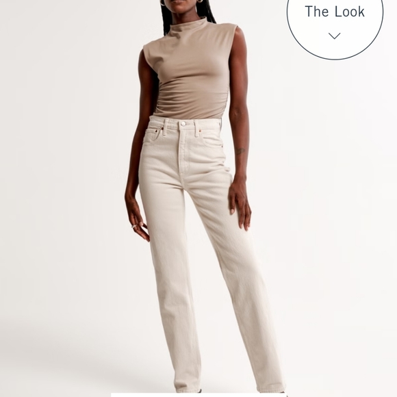 Abercrombie ultra high rise 90s straight jean new in bag - Picture 1 of 4